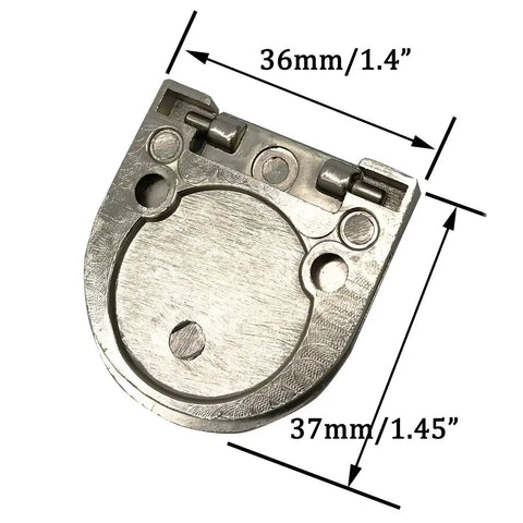 Flush Mount Cupboard And Drawer Ring Pull Handles Set In Silver Tone Made From Zinc Alloy, 36x37mm size, top view