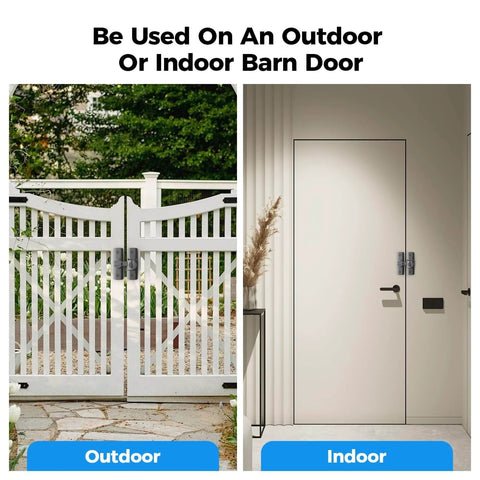 Easy Install 90 And 180 Degree Sliding Barn Door Latch With 3.1 Inch Lock used on outdoor gate and indoor door