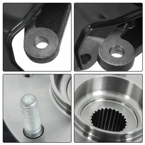 Close-up view of Two Front Steering Knuckle And Wheel Hub Bearing Replacement Kit For Honda Civic 2006 Through 2011
