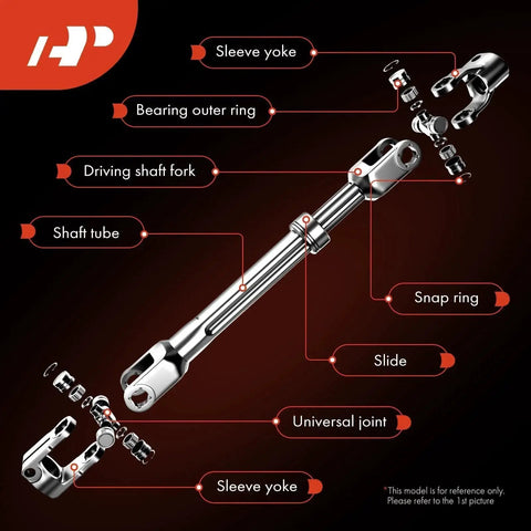 Exploded view of Lower Steering Shaft With U Joint For Ford F150 2009 2010 And Expedition showing components labeled