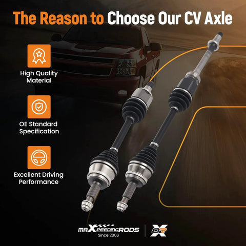 Front CV Axle Shaft Assembly Pair For Lexus ES300 ES330 RX330 RX350 And Toyota Camry Highlander Solara Left And Right Sides Fits A Wide Range Of Models Direct Fit Replacement For Reliable Performance Easy Install Plug And Play displayed with high-quality materials and specifications