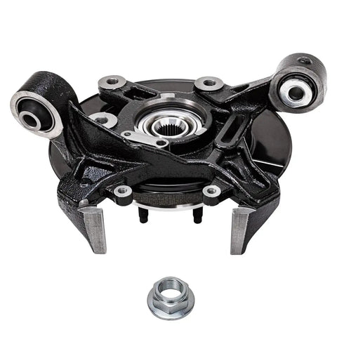 Rear Right Steering Knuckle With Wheel Hub Bearing Assembly For 2006 Through 2010 Ford Explorer Mercury Mountaineer And 2007 Through 2010 Explorer Sport Trac Replacement Direct Fit OE Grade Ready To Roll front view