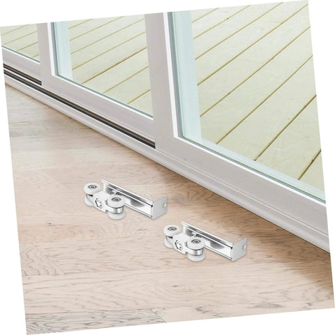 Heavy Duty Sliding Cabinet Door Track With Sturdy Steel And Nylon Wheels Quiet Glide For Cabinets Smooth Low Noise Operation High Load Bearing