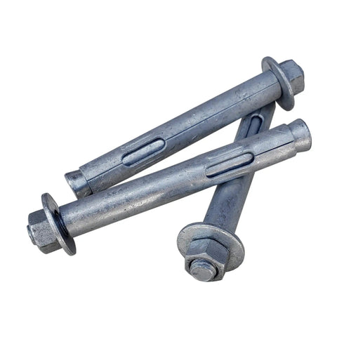 Half Inch Sleeve Anchor Bolt For Concrete Hot Dip Galvanized Hex Head Expansion Anchor Heavy Duty Masonry Fastener For Brick Concrete Block CMU