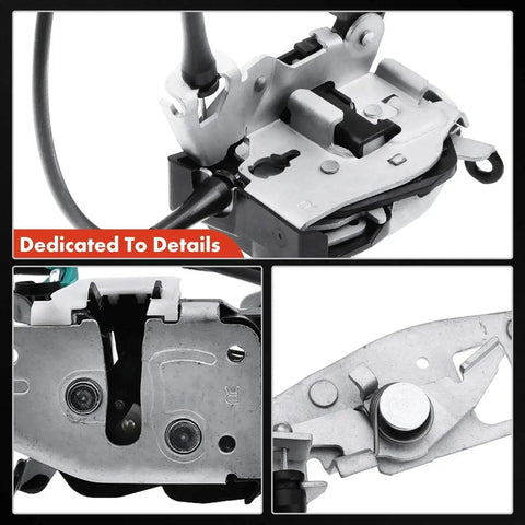 Rear Door Latch Assembly With Cable And Rod For Right Passenger Side Ford E Series Vans close-up view