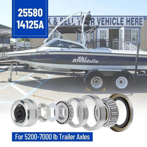 Boat Trailer Axle Bearing Kit Set For Tandem 5200 7000 Lb Axles With D42 Spindle Includes Grease Seals Spindle Nuts