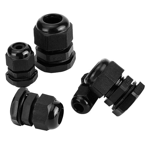 Plastic Waterproof Adjustable Cable Glands And Joints Set For PG7 PG9 PG11 PG13.5 And PG16 With 3.5 To 13mm Cable Range