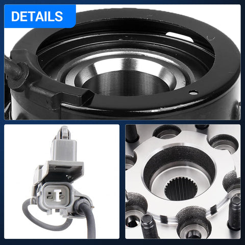 Close-up of Front Wheel Bearing And Hub Assembly Fits Chevy Colorado 2004 2008 And GMC Canyon 2004 2008 Front Left 4WD