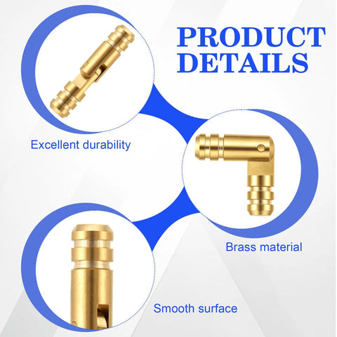 Brass Hidden Barrel Hinges 18 Pcs For Wood DIY Projects, Mini Cylinder Concealed Hinges shown with durability and smooth surface details.