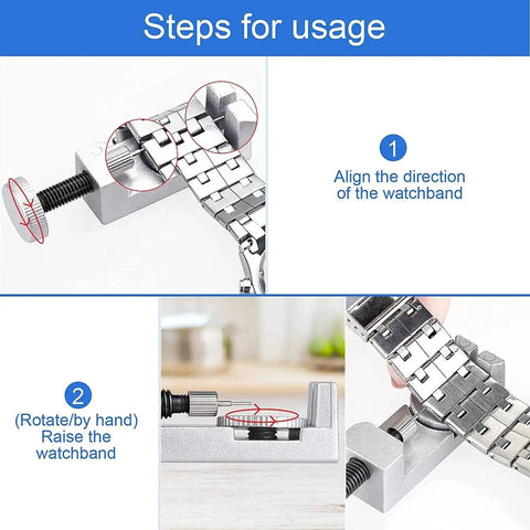 Watch Link Removal Kit With Leather Strap Punch And Durable Band Tool For Quick Repair No Fuss Adjustment And Resizing