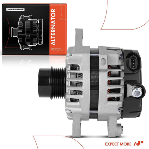 Side view of Premium Plug-and-Play Alternator Replacement For Kia Soul 2017-2019, Rio 2018-2019, Seltos 2021, and Hyundai Accent 2018-2019