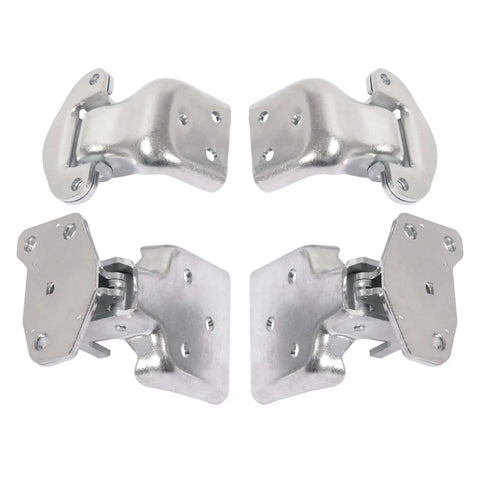 4 Piece Door Hinge Set For Classic 1971-1974 Dodge Charger Coronet Plymouth GTX Road Runner Satellite, silver finish