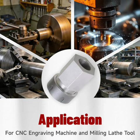 ER-32 Hex Collet Block Holder for CNC Lathe and Engraving Machines in tool application setup
