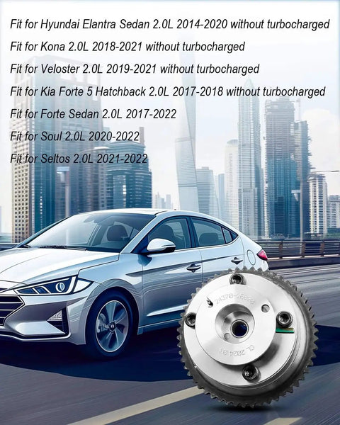Engine Timing Camshaft Sprocket Gear Replacement Kit For Hyundai Elantra Kona Veloster And Kia Forte Seltos 2.0L Models 2014 To 2021