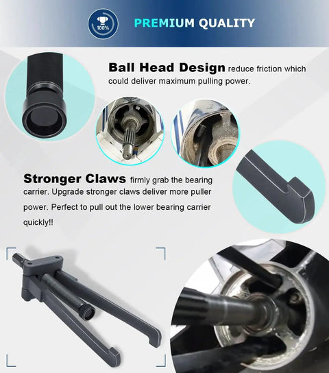 Lower Bearing Carrier Puller Compatible With Yamaha Johnson Evinrude Mercury Honda Mercruiser Gearcases 115 Hp And Up With Adjustable Arms