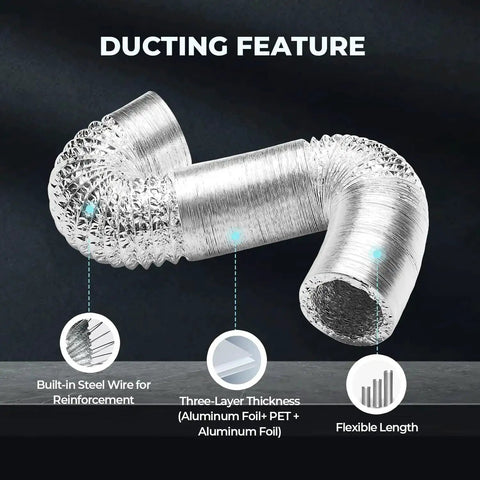 Insulated 4 Inch Dryer Vent Hose Flexible Duct 25 Feet With Stainless Steel Clamps Included Built To Last Heavy Duty Four Layer Protection