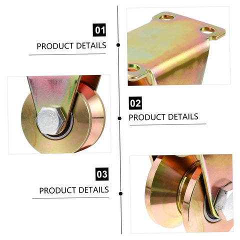 Heavy Duty Track Wheel Pulley Block Two Pack With V Type Groove Sliding Gate Roller For Sliding Doors Sturdy Steel