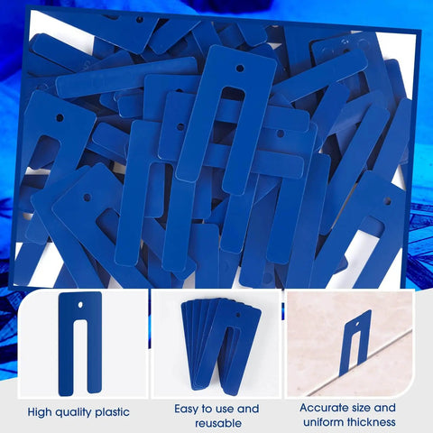 200 Pcs Horseshoe Tile Spacers U Shaped One Sixteenth Inch For Tile Leveling System Blue Levelers For Floor Wall Installation