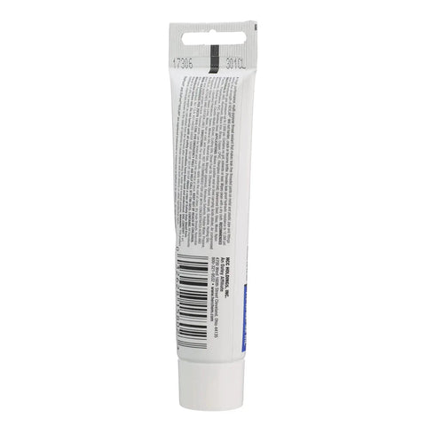 Back view of Hercules Megaloc Multi-Purpose Thread Sealant For Plastic And Metal Pipes Odorless And Non-Flammable Safe For Drinking Water Lines Wipes Clean From Hands Sets Soft At Temperatures From -50F To 400F 1.1 Oz tube showing text and barcode