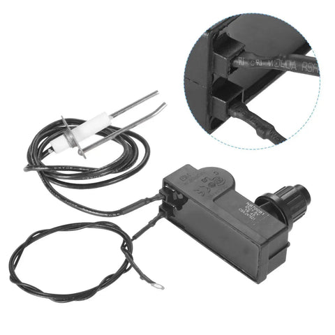 Push Button Fire Pit Ignition Kit With Two Outlets And Ground Wire For Gas Burner Systems Up To 150000 BTUs