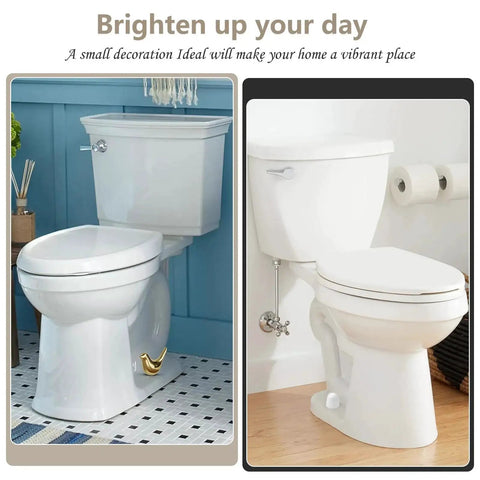 Set Of 2 Ceramic Birds Toilet Bolt Caps And 4 Universal Toilet Bolt Covers For Bathroom Decor, gloss grey finish example