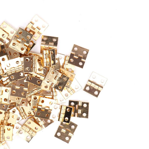 Brass Mini Hinge Set 100 Pieces With 400 Screws For Jewelry Boxes And Miniature Furniture Dope Retro Hardware Durable Rustproof