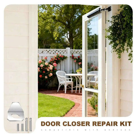 Beefed Up Heavy Duty Screen Door Closer Replacement Kit 5 Pack With 4 Steel Pins And Reinforced Iron Plate for storm doors