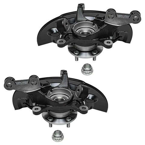 Front Two Piece Steering Knuckles With Wheel Bearing Hub Assembly For Toyota Camry 2012 2017 And Avalon 2013 2016 Replacement Drop In Ready