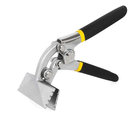 3 Inch Straight Jaw Metal Bender Hand Seamer Workhorse Tool for Sheet Metal Bending with Ergonomic Handle, close-up view