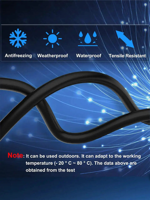 Beefy Cat8 Shielded Ethernet Cable 50 Ft Indoor Outdoor Direct Burial 26AWG SFTP Patch Cord weatherproof adaptability image