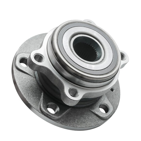 Close-up of rear wheel hub and bearing for Pair Rear Wheel Bearing Hubs Swap Fits VW Passat AWD 2006 2010 VW CC AWD 2009 2016