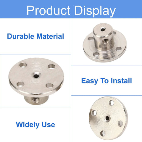 5-pack 2mm steel flange coupling connectors for DIY RC model motors, shaft fittings, silver
