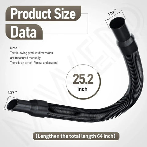 Internal Storage Vacuum Hose For 18V And 28V Cordless Wet Dry Vacuums Replacement Hose 14 37 0105 Compatible Size Chart