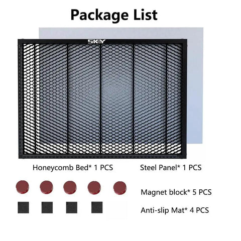 Honeycomb Laser Bed For Falcon A1 Laser Engraver With Aluminum Panel And Suction Magnets, Black Oxide Coated Honeycomb Platform For Laser Engraving And Cutting, 18.1 By 13.6 Inches, Durable Work Surface.