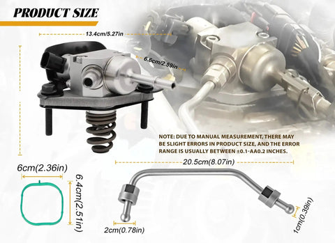 Chevy GDI High Pressure Fuel Pump Kit With 12626354 Intake Manifold Gaskets And 12677004 Intermediate Fuel Feed Pipe Drop In Ready