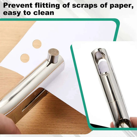 Heavy Duty Hole Punch With Long Reach And Deep Throat For Easy Low Effort Punching Three Eighth Inch Circular Hole Two Inch Throw