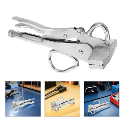 Heavy Duty Locking Pliers Welding Clamp for Auto Body Repair and Sheet Metal Work with Wide Duckbill Jaw