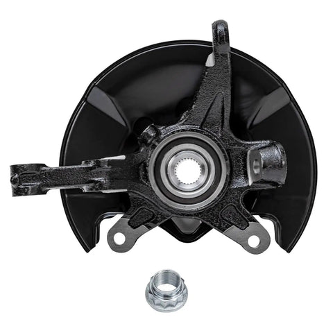 Front Wheel Hub Bearing And Steering Knuckle Assembly Kit For 2006 2011 Honda Civic, front view of knuckle and wheel hub