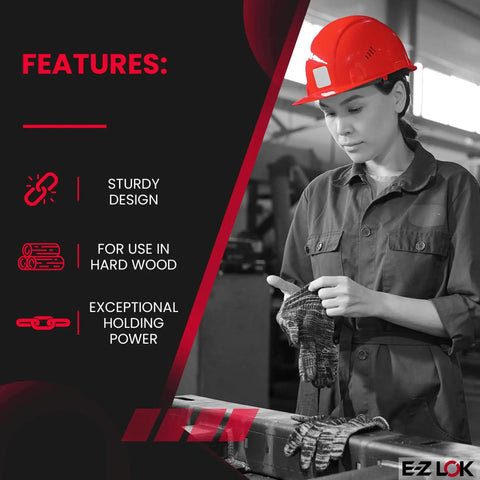 Worker in a hard hat and gloves examines materials, highlighting features of strength and durability for use in hardwood projects.