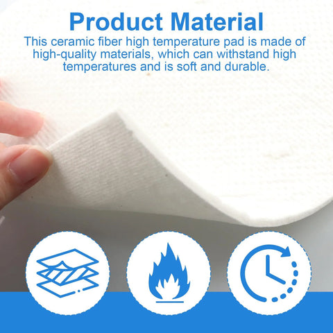 White ceramic fiber gasket paper, 1/8 in thick, 7 × 10 in, 6-pack by Amazon