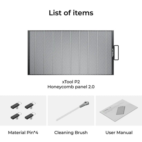 Premium Honeycomb Working Panel 2.0 for P2 and P2S Laser Engravers By xTool Pro Grade Fit Fewer Drops Maximum Efficiency