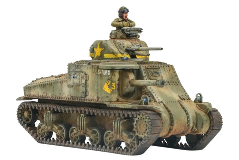 M3 Lee Medium Tank Model Kit 1 56 Scale 28mm US Army Plastic Bolt Action Miniature with US Tank Commander Figure