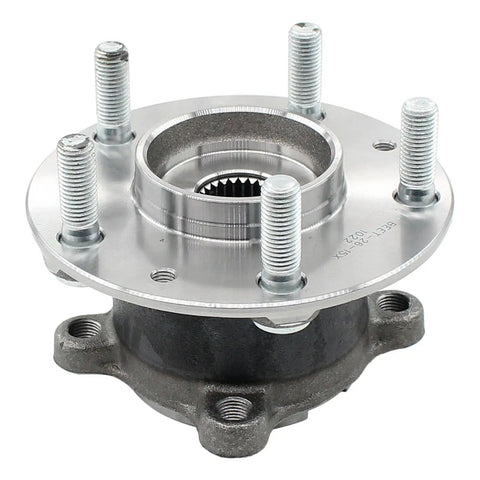 Rear Left And Right Wheel Bearing And Hub Assembly For Mazda 3 2.5L AWD 2019 Through 2025 And CX 30 2.5L AWD 2020 Through 2025 Premium Replacement With Sealed Bearings For Smooth Quiet Reliable Drivetrain Performance, front view
