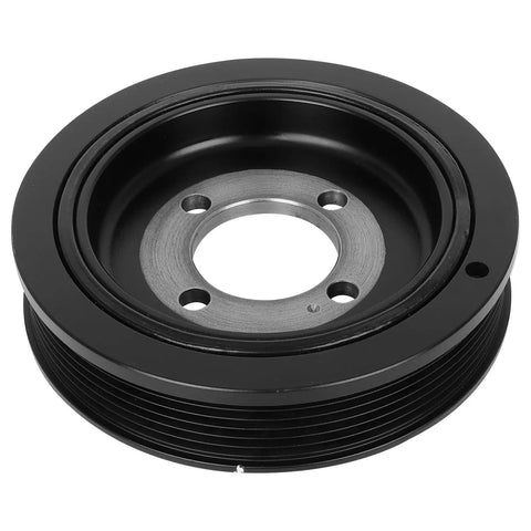 Harmonic Balancer Replacement For Chevy Optra Daewoo Leganza Nubira Suzuki Forenza Reno Crankshaft Belt Drive Pulley in black, top view.