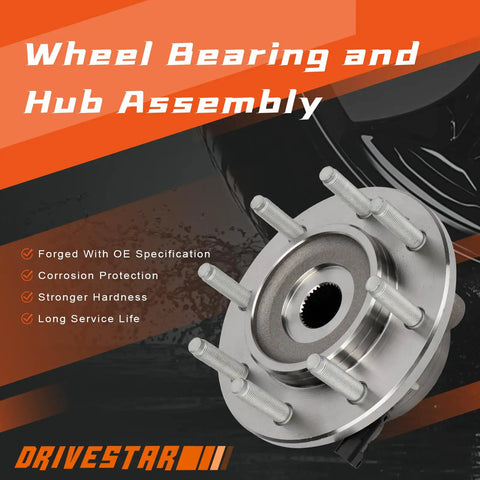 Front Wheel Hub And Bearing Assembly For 2006 To 2008 Dodge Ram 1500 2500 3500 4x4 8 Lug Wheel With ABS Replacement