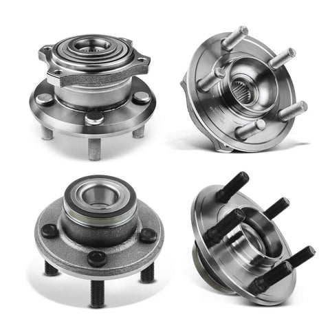 Front And Rear Wheel Bearing And Hub Assembly Kit For Dodge Charger 2006 Through 2009 Magnum 2005 Through 2008 And Chrysler 300 2005 Through 2009 RWD Five Lug