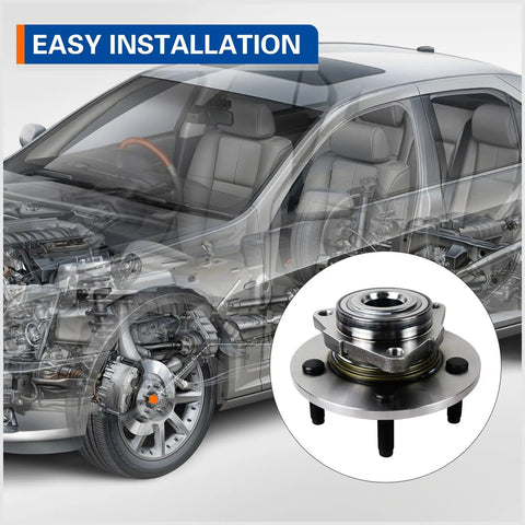 Front Wheel Hub And Bearing Assembly 515072 Compatible With 2002 2008 Dodge Ram 1500 5 lug replacement installation diagram