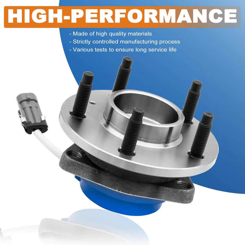 Pair Front Wheel Hub Bearing Assemblies 513121 Fits Chevy Impala, 5-lug ABS high-performance design with sensor cable