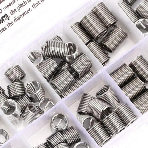 Stainless Steel Coiled Wire Threaded Inserts Kit M7x1 For Repair Of Damaged Threads In Bolt Holes 100Pcs Helicoil Type