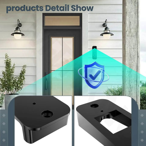 Vinyl Siding Mount And Angle Wedge For Video Doorbell 4 Inch Standard Vinyl Only Not For Dutch Lap Siding Includes Screws Black